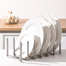 Load image into Gallery viewer, Foldable plate holder for kitchen dish organization