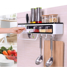 Load image into Gallery viewer, Wall-mounted multifunctional seasoning rack for kitchen storage