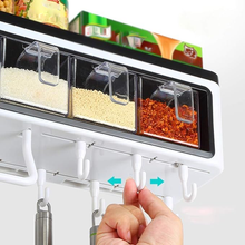 Load image into Gallery viewer, Wall-mounted multifunctional seasoning rack for kitchen storage