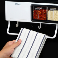Load image into Gallery viewer, Wall-mounted multifunctional seasoning rack for kitchen storage
