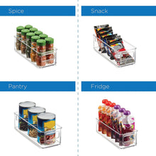 Load image into Gallery viewer, Stackable fridge organizer bins for kitchen storage