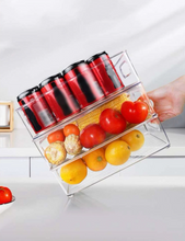 Load image into Gallery viewer, Stackable fridge organizer bins for kitchen storage