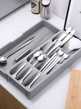 Load image into Gallery viewer, Cutlery organizer beside a cutting board