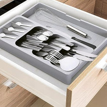 Load image into Gallery viewer, Cutlery organizer in an open drawer