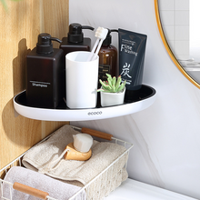 Laden Sie das Bild in den Galerie-Viewer, Black corner shelf above a bathroom sink