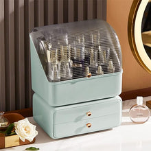 Load image into Gallery viewer, Light green makeup vanity box on a dresser
