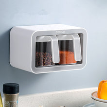 Load image into Gallery viewer, Grey wall spice box with 2 cups