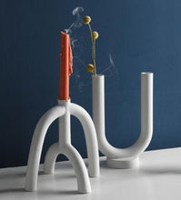 Load image into Gallery viewer, Curva Ceramic Candle Holders