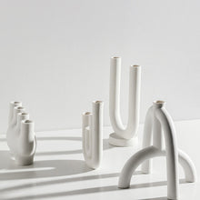 Load image into Gallery viewer, Curva Ceramic Candle Holders