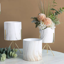 Load image into Gallery viewer, Round Marble Pattern Ceramic Pot