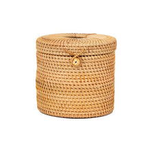 Load image into Gallery viewer, Round Rattan Tissue Box