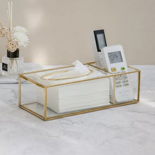 Load image into Gallery viewer, Golden Luxury Tissue Box