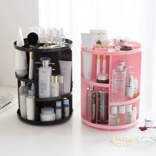 Load image into Gallery viewer, Adjustable clear acrylic makeup organizer with customizable shelves