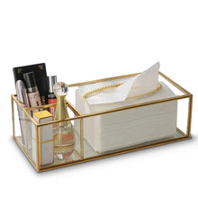 Load image into Gallery viewer, Golden Luxury Tissue Box