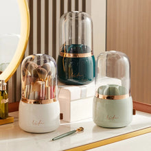Load image into Gallery viewer, Rotating makeup brush holder for easy cosmetic storage