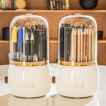 Load image into Gallery viewer, Rotating makeup brush holder for easy cosmetic storage
