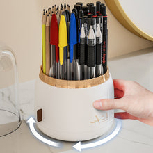 Load image into Gallery viewer, Rotating makeup brush holder for easy cosmetic storage