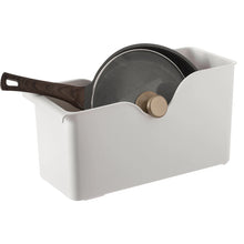 Laden Sie das Bild in den Galerie-Viewer, Space-saving under sink storage rack for kitchen and bathroom"
"Durable pull-out organizer with wheels for easy access"