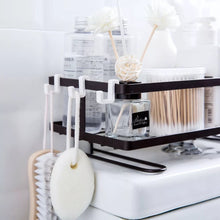 Laden Sie das Bild in den Galerie-Viewer, Metal bathroom organizer shelf with multiple storage levels