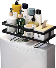 Laden Sie das Bild in den Galerie-Viewer, Metal bathroom organizer shelf with multiple storage levels