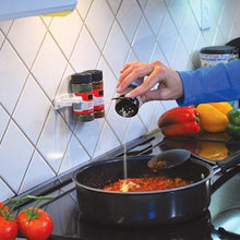 Load image into Gallery viewer, Spice jars clipped on a kitchen wall