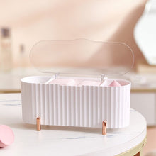 Load image into Gallery viewer, White storage box with pink cotton pads