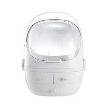 Load image into Gallery viewer, White large makeup organizer with clear lid