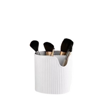 Load image into Gallery viewer, White luxury makeup brush holder with brushes