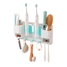 Laden Sie das Bild in den Galerie-Viewer, Multifunction wall rack with toothbrushes and brushes