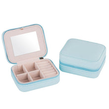 Load image into Gallery viewer, Porta Jewelry Box Organizer cj Blue 4"x3"x2"