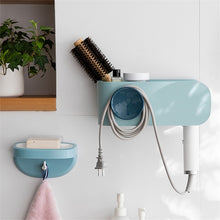 Laden Sie das Bild in den Galerie-Viewer, Sky blue hair dryer holder with dryer and comb