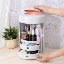 Load image into Gallery viewer, Rotating makeup organizer in a bathroom