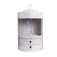 Load image into Gallery viewer, White lid 360 rotating makeup organizer