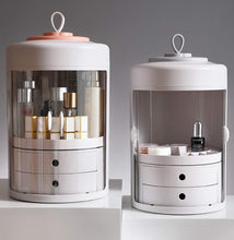 Load image into Gallery viewer, Two rotating makeup organizers side by side