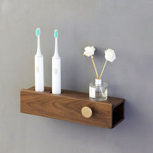 Laden Sie das Bild in den Galerie-Viewer, Walnut holder with two electric toothbrushes