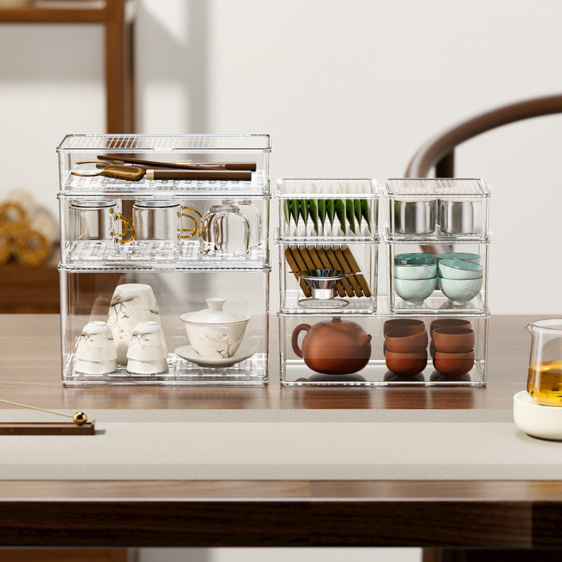 Clear Tea Set Storage Box