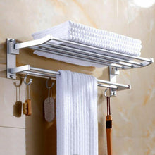 Load image into Gallery viewer, Bathroom shelf towel rack
