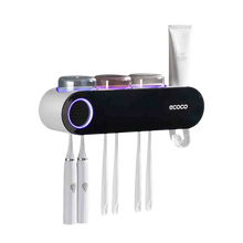 Load image into Gallery viewer, Ecoco wall-mounted toothbrush holder with toothpaste dispenser and storage
