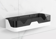 Laden Sie das Bild in den Galerie-Viewer, Single black adhesive bathroom shelf
