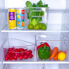 Load image into Gallery viewer, Stackable fridge organizer bins for kitchen storage
