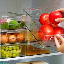 Load image into Gallery viewer, Clear plastic refrigerator storage containers for fruits and vegetables
