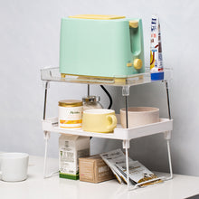 Load image into Gallery viewer, Stacked kitchen shelf risers
