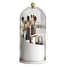 Laden Sie das Bild in den Galerie-Viewer, Rotating makeup brush holder with clear dustproof lid
