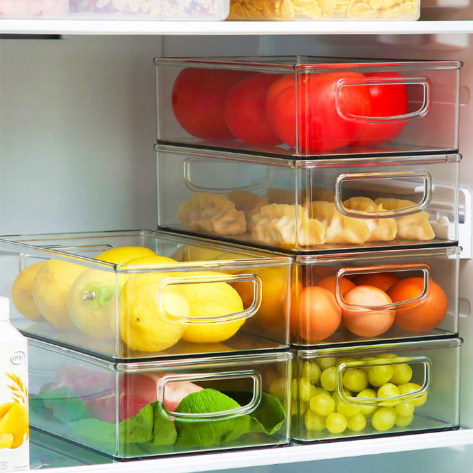 Space-saving fridge storage organizer for a clutter-free kitchen