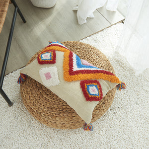 Geometric Shapes Tufted Pillow Cover
