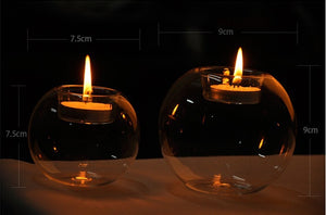 Spherical Glass Candle Holder