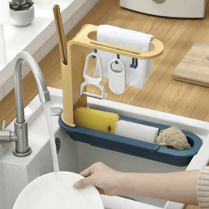 Sink Retractable Drain Storage Rack
