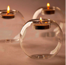 Load image into Gallery viewer, Spherical Glass Candle Holder
