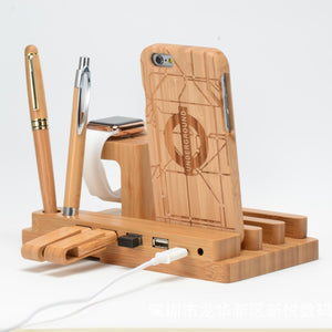 MessFree® Bamboo Charging Stand