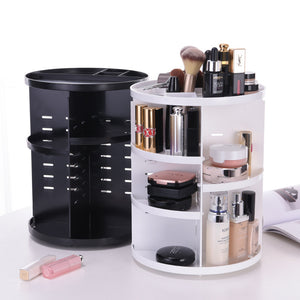 Adjustable clear acrylic makeup organizer with customizable shelves